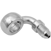 Chrome Steel Banjo Fitting — 12 mm, 90° bend, -3 AN male