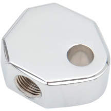 Brake Line Tee — 1/8" NPT female, Chrome