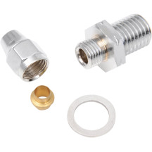 Perno/Adaptador banjo universal para línea de freno — M12 x 1.5, cromado