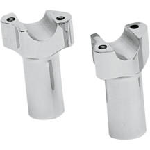 Buffalo Billet Aluminum Handlebar Risers — 1" clamping diameter, 3" rise, Chrome