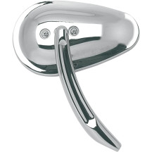 Espejo Billet — Tallo 14 cm, Cabeza 14.5 cm × 89 mm, Montaje roscado, Cromo