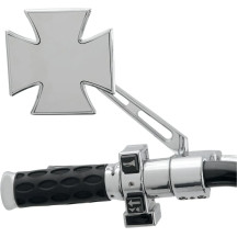 Maltese Mirror — 10 cm (4") head, screw-in mount, chrome/silver