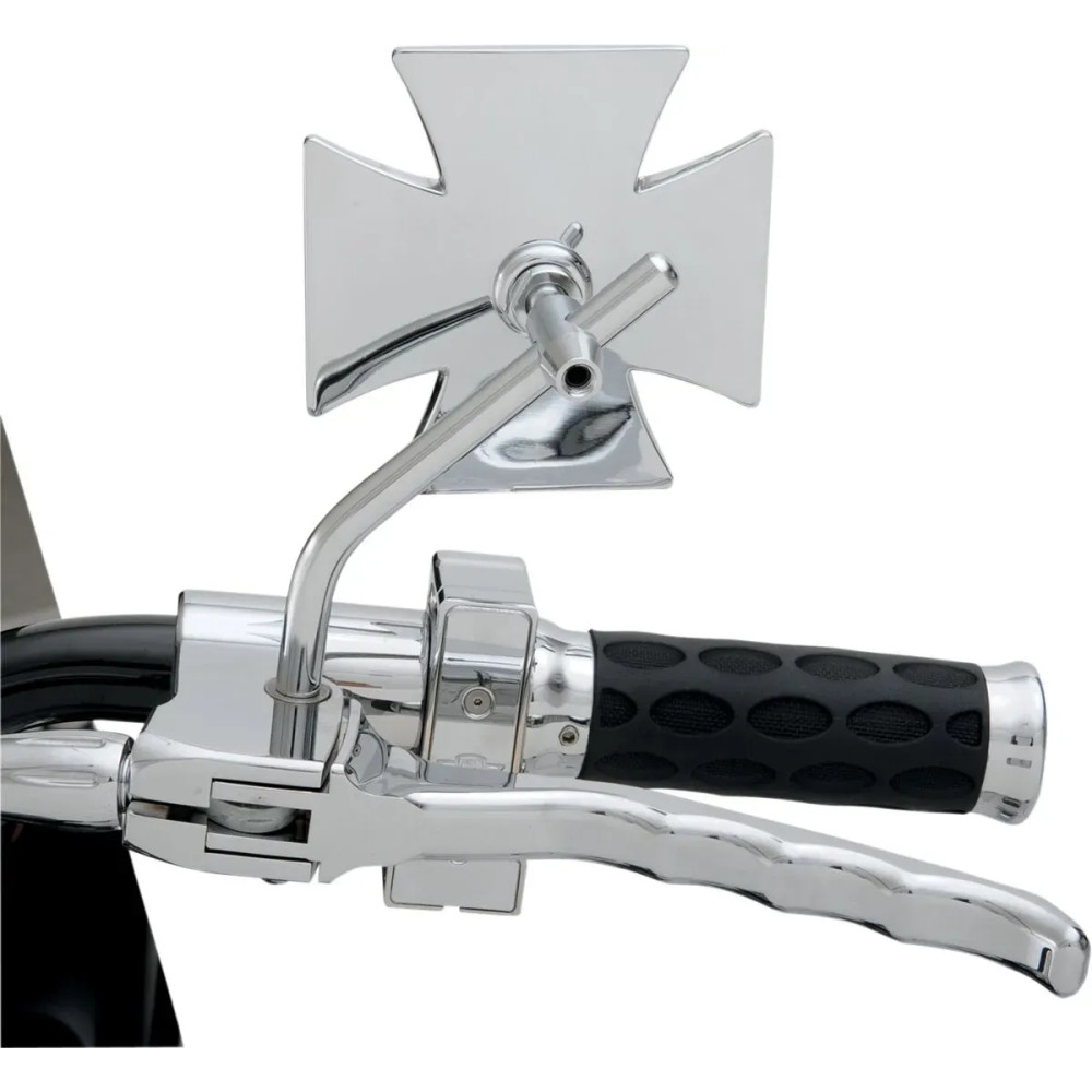 Maltese Mirror — 10 cm (4") head, screw-in mount, chrome