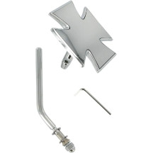 Maltese Mirror — 10 cm (4") head, screw-in mount, chrome