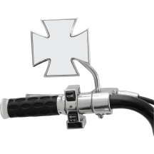 Maltese Mirror — 10 cm (4") head, screw-in mount, chrome