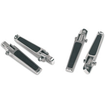 Estriberas con inserto de goma — Montaje macho, Plegables, Par, Cromo