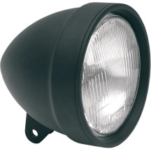 5-3/4" Die-Cast Headlight — 5-3/4" lens, H4 socket, 55 W, black matte