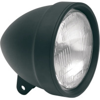 5-3/4" Die-Cast Headlight — 5-3/4" lens, H4 socket, 55 W, black matte