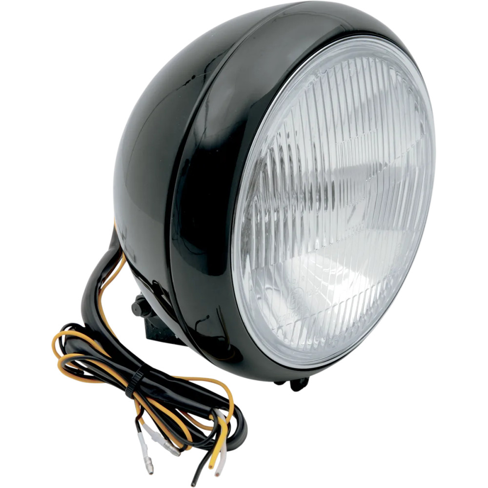 7" Headlight Assemblies — 12V, 60/55W, Black