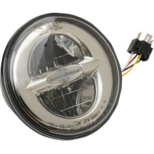 5.75" Reflector Style Headlight — 146 mm (5-3/4"), H4, 12V, Chrome