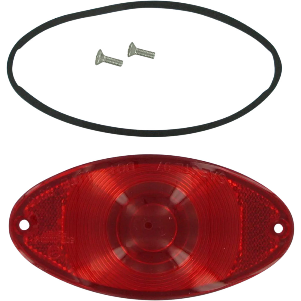 LED Taillight Replacement Lens — 1 15/16" stud centers, fits FX/XL 84–98, red