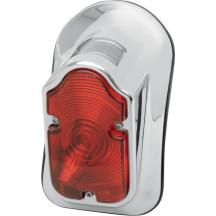 Tombstone Taillight — Chrome, Red lens, 1157-style 23/8 W