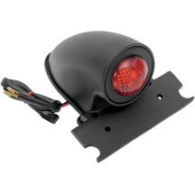 50's Style Chopper Taillight — 12V, black housing, red lens, rear