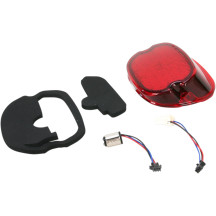 Piloto trasero LED de perfil bajo — montaje laydown, lente roja
