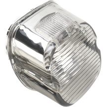 Laydown Taillight Lens with Top Tag Window — Smoke lens, Rear mount