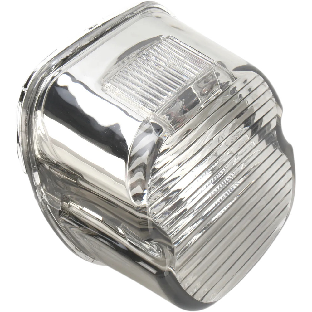 Laydown Taillight Lens with Top Tag Window — Smoke lens, Rear mount