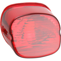 Laydown Taillight Lens with No Tag Window — Red, Rectangular