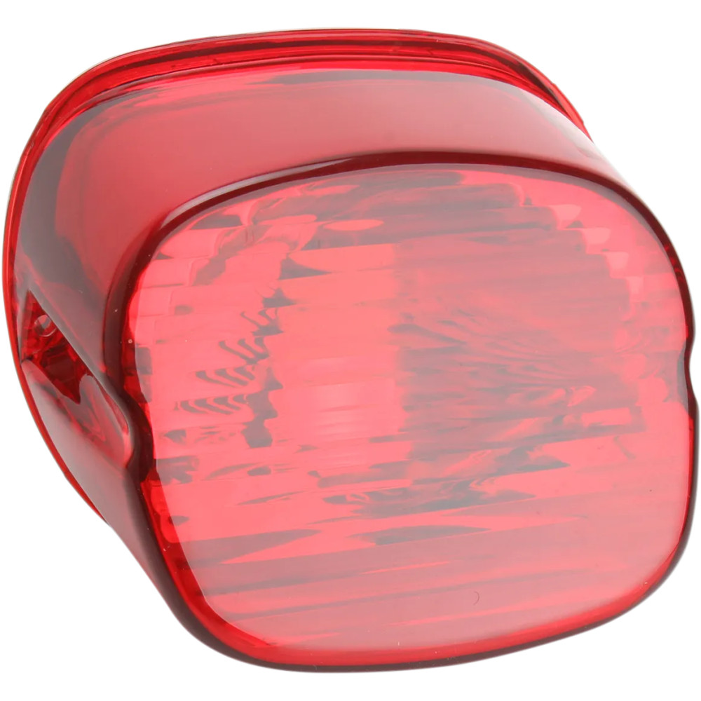 Laydown Taillight Lens with No Tag Window — Red, Rectangular