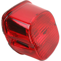 Laydown Taillight Lens with Bottom Tag Lens — Laydown mount, rear, Red