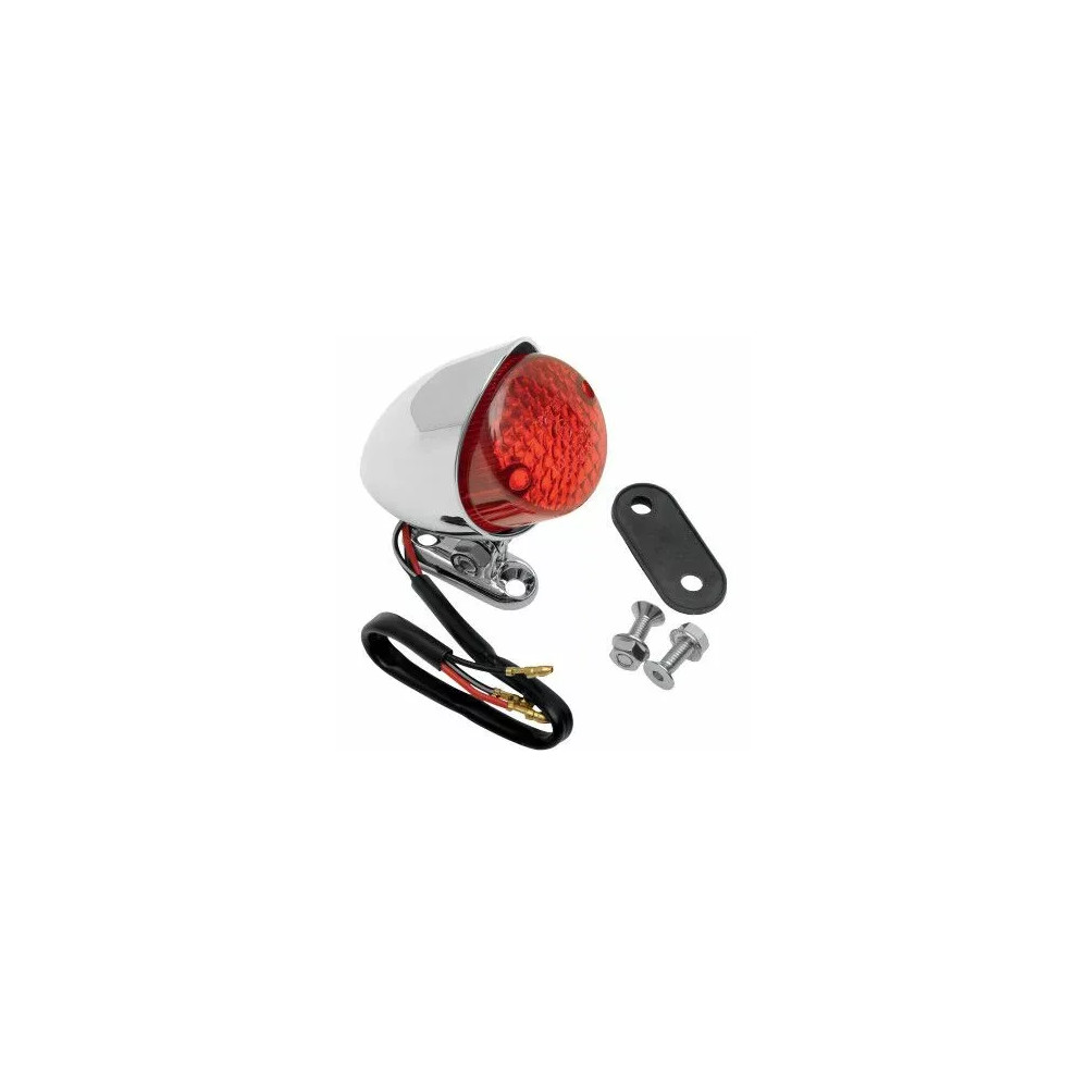 Universal Bobber Taillight — 54 mm x 76 mm, 12V, Red lens