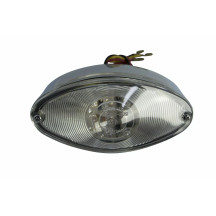 Taillights — 48 mm diameter, 60 mm height, 12.5 cm length, chrome housing, smoke lens