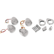 Turn Signal Kit — 41 mm clamp, 12 V, chrome