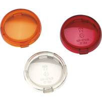 Replacement Turn Signal Lens — Smoke, Front/Rear, Round