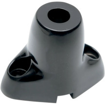 Separador para intermitente — Aluminio, montaje delantero, negro brillante