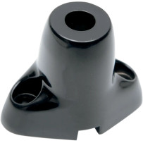 Separador para intermitente — Aluminio, montaje delantero, negro brillante