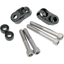 Soportes cortos para intermitentes — 49 mm, 39 mm, negro brillo