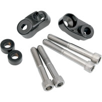 Soportes cortos para intermitentes — 49 mm, 39 mm, negro brillo