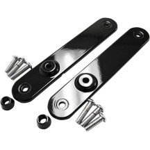 Turn Signal Relocation Mounts — 8" L x 1-1/2" W, Front mount, Black gloss