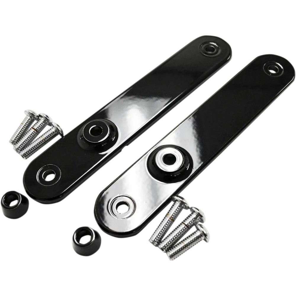 Turn Signal Relocation Mounts — 8" L x 1-1/2" W, Front mount, Black gloss