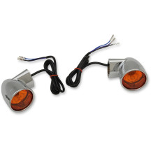 Bullet-Style Turn Signals — 2-3/8" diameter, 12V, amber lens