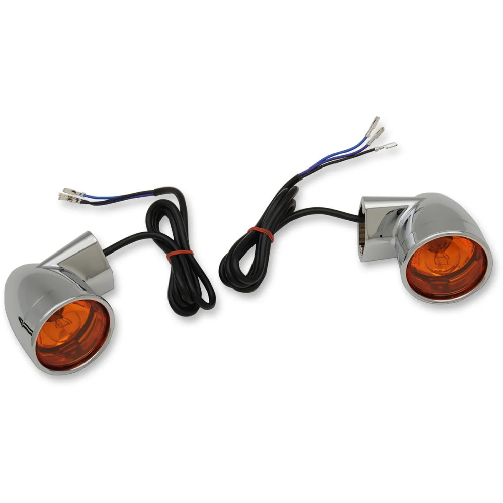 Bullet-Style Turn Signals — 2-3/8" diameter, 12V, amber lens
