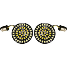 Front Dual Ring Turn Signal Inserts — 1157, Amber/White