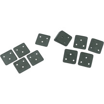 License Plate Bracket Mounting Gaskets — OEM bolt mounting pattern, rear fender fit, Black, 5 Pack