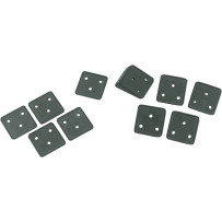 License Plate Bracket Mounting Gaskets — OEM bolt mounting pattern, rear fender fit, Black, 5 Pack