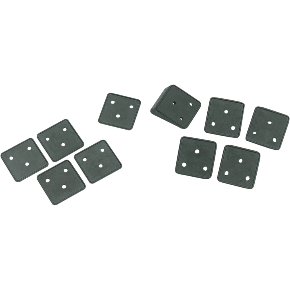 License Plate Bracket Mounting Gaskets — OEM bolt mounting pattern, rear fender fit, Black, 5 Pack