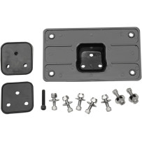Fender License Plate Mount — 4" x 7", Black, rear, bolt-on