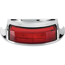 Rear Fender Tip Light — Rear, Red lens, Chrome housing