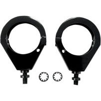 Abrazaderas de horquilla para intermitentes — 49 mm (1-15/16"), Negro, horquilla delantera