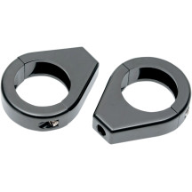 Abrazaderas de horquilla para intermitentes — 39 mm, Negro