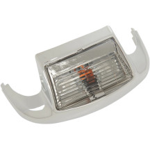 Luz de punta para guardabarros delantero — Montaje delantero, Punta de guardabarros, Lente ahumada, Carcasa cromada, 1 bombilla