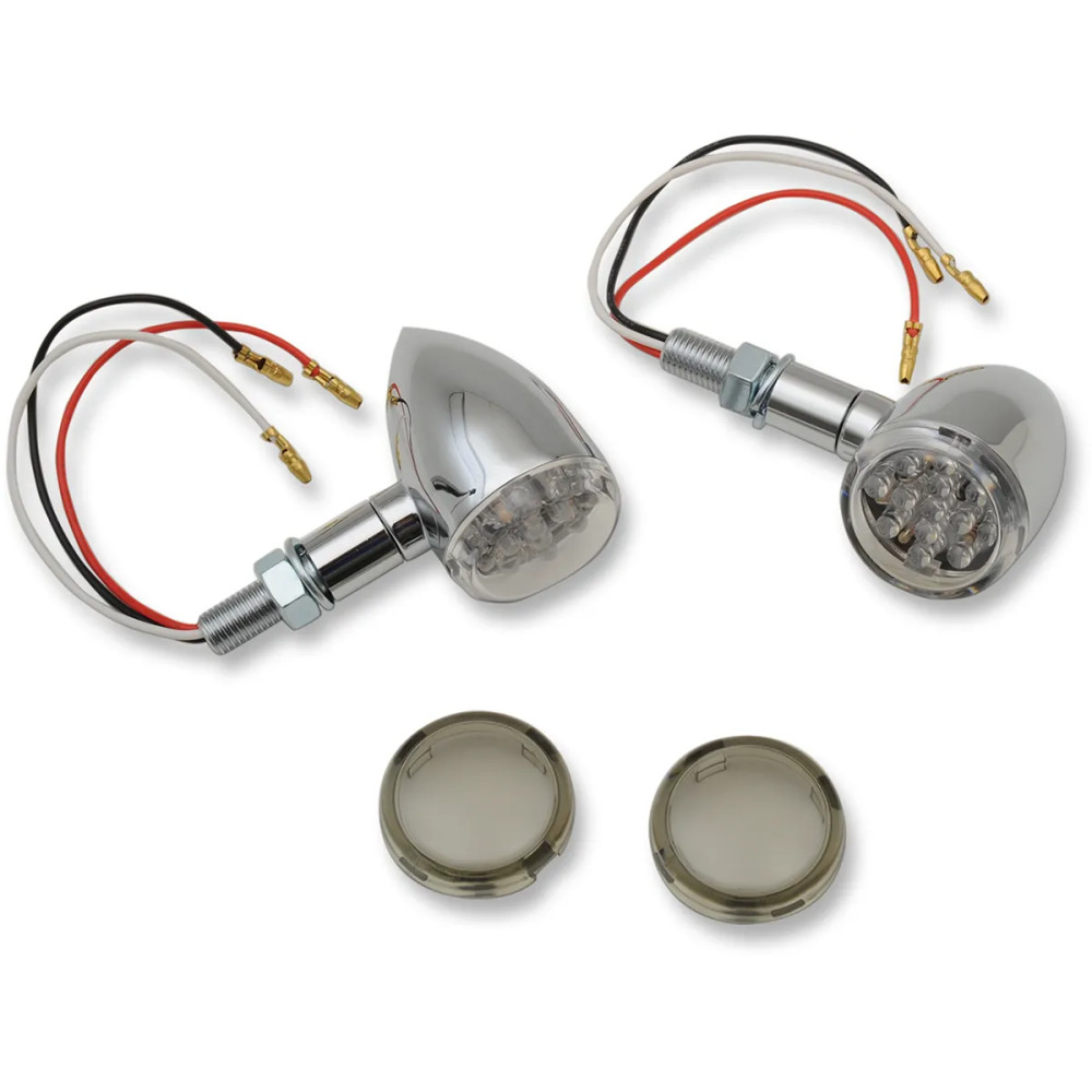 LED Mini Deuce Marker Lights — 2-3/8" length, 1-3/8" lens, 5/16"-24 stud mount, 12V