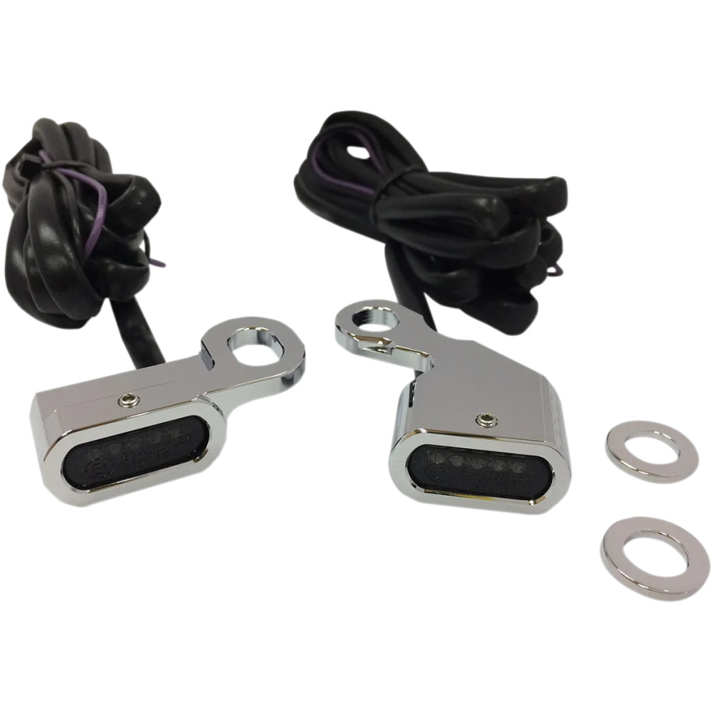 Luces LED para manillar — ámbar, cromado, Harley-Davidson®