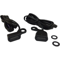 Luces LED para manillar — 1" x 1/2", para Harley-Davidson®, ámbar/negro