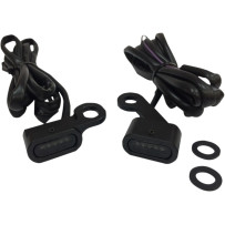 Luces marcadoras LED para manillar — 1" x 1/2", ámbar, negro