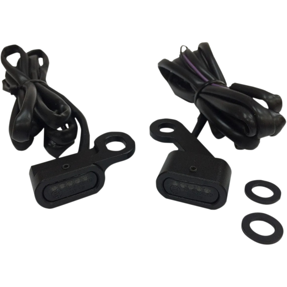 Luces marcadoras LED para manillar — 1" x 1/2", ámbar, negro