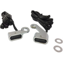 Luces marcadoras LED para manillar — Harley-Davidson®, cromado, ámbar
